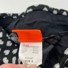 Load image into Gallery viewer, Girls Fun Spirit, black &amp; white skirt, elasticated, L: 24cm, GUC, size 5,  