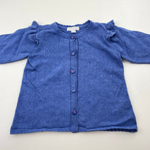 Load image into Gallery viewer, Girls purebaby, organic cotton knit cardigan, wash fade &amp; light marks, FUC, size 2,  