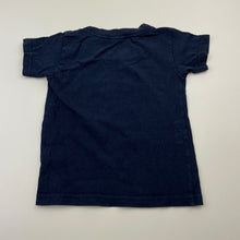 Load image into Gallery viewer, Boys Gildan, navy cotton tee / top, wash fade, FUC, size 2,  