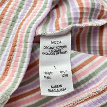 Load image into Gallery viewer, Girls KID, ribbed organic cotton blend top, FUC, size 1,  