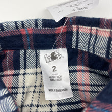 Load image into Gallery viewer, Boys H&amp;T, flannel cotton long sleeve shirt, NEW, size 2,  