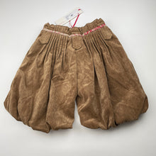 Load image into Gallery viewer, Girls Mini Treasures, Designer lined velvet balloon shorts, NEW, size 5-6,  