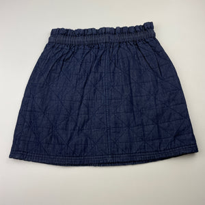 Girls Country Road, quilted cotton skirt, elasticated, L: 34cm, EUC, size 8,  