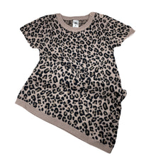Load image into Gallery viewer, Girls H&amp;T, soft feel knit animal print dress, EUC, size 6, L: 61cm
