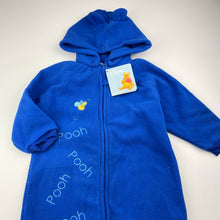 Load image into Gallery viewer, unisex Disney, Winnie the Pooh fleece sleeping bag, detachable hood, L: 84cm, NEW, size 2,  