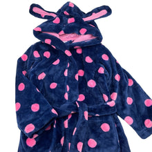 Load image into Gallery viewer, Girls Target, soft fleece dressing gown / bath robe, L: 75cm, EUC, size 5,  
