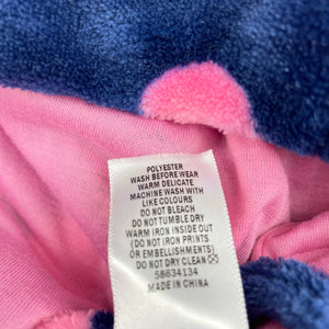 Girls Target, soft fleece dressing gown / bath robe, L: 75cm, EUC, size 5,  