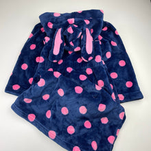 Load image into Gallery viewer, Girls Target, soft fleece dressing gown / bath robe, L: 75cm, EUC, size 5,  