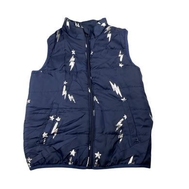 Girls B Collection, navy puffer vest / jacket, lightning, EUC, size 7,  