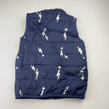 Load image into Gallery viewer, Girls B Collection, navy puffer vest / jacket, lightning, EUC, size 7,  