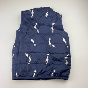Girls B Collection, navy puffer vest / jacket, lightning, EUC, size 7,  