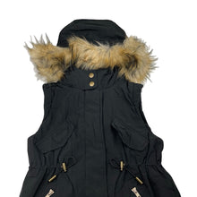 Load image into Gallery viewer, Girls Witchery, cotton lined vest / sleeveless jacket, faux fur trim, EUC, size 6,  