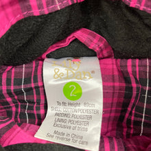 Load image into Gallery viewer, Girls Lily &amp; Dan, fleece lined hooded jacket / coat, EUC, size 2,  