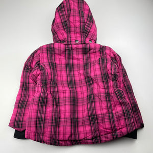 Girls Lily & Dan, fleece lined hooded jacket / coat, EUC, size 2,  