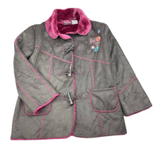 Load image into Gallery viewer, Girls Top Girl, vintage embroidered faux suede jacket / coat, L: 46cm, GUC, size 5,  