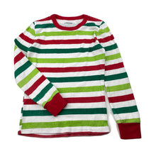 Load image into Gallery viewer, unisex Schmoopy, striped cotton long sleeve pyjama top, GUC, size 7,  