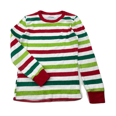 unisex Schmoopy, striped cotton long sleeve pyjama top, GUC, size 7,  