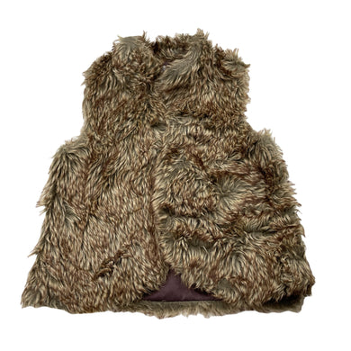 Girls Tape a L'Oeil, lined faux fur vest, open style (no fastening), GUC, size 6,  