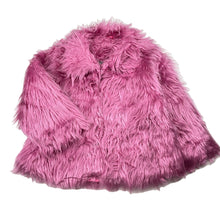 Load image into Gallery viewer, Girls Pumpkin Patch, vintage faux fur jacket, 4 hook fasten, FUC, size 2,  