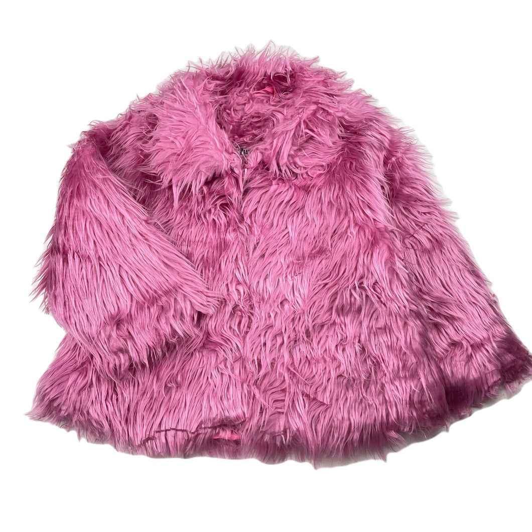 Girls Pumpkin Patch, vintage faux fur jacket, 4 hook fasten, FUC, size 2,  