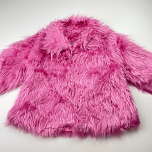 Load image into Gallery viewer, Girls Pumpkin Patch, vintage faux fur jacket, 4 hook fasten, FUC, size 2,  