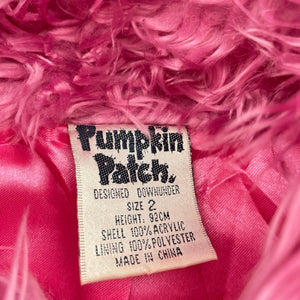 Girls Pumpkin Patch, vintage faux fur jacket, 4 hook fasten, FUC, size 2,  