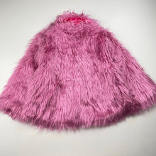 Load image into Gallery viewer, Girls Pumpkin Patch, vintage faux fur jacket, 4 hook fasten, FUC, size 2,  
