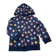 Load image into Gallery viewer, Girls Anko, fleece lined zip hoodie sweater, hearts, GUC, size 3,  