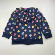 Load image into Gallery viewer, Girls Anko, fleece lined zip hoodie sweater, hearts, GUC, size 3,  