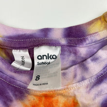 Load image into Gallery viewer, unisex Anko, tie dyed cotton tee / top, GUC, size 8,  