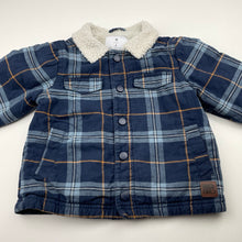 Load image into Gallery viewer, Boys Target, fleece lined wadded shirt, poppers, GUC, size 2,  