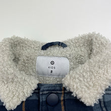 Load image into Gallery viewer, Boys Target, fleece lined wadded shirt, poppers, GUC, size 2,  