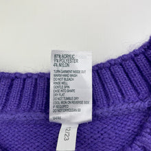 Load image into Gallery viewer, Girls Anko, purple knit sweater / jumper, sequin stars, EUC, size 6,  