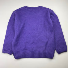 Load image into Gallery viewer, Girls Anko, purple knit sweater / jumper, sequin stars, EUC, size 6,  