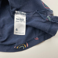 Load image into Gallery viewer, Girls Anko, cotton tee / top, rainbows, FUC, size 6,  