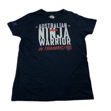 Load image into Gallery viewer, unisex AS Colour, navy cotton tee / top, ninja warrior, GUC, size 8,  