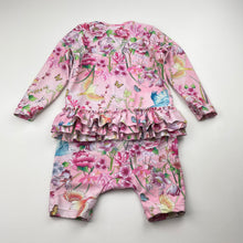 Load image into Gallery viewer, Girls Bebe by Minihaha, floral long sleeve swim one-piece, EUC, size 1,  