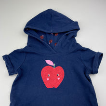 Load image into Gallery viewer, Girls Target, cotton hooded casual dress, apples, FUC, size 2, L: 41cm