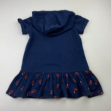 Load image into Gallery viewer, Girls Target, cotton hooded casual dress, apples, FUC, size 2, L: 41cm