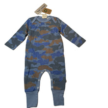 Load image into Gallery viewer, Boys Milk &amp; Masuki, organic cotton camo print romper, NEW, size 0,  