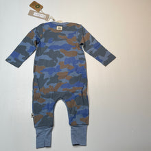 Load image into Gallery viewer, Boys Milk &amp; Masuki, organic cotton camo print romper, NEW, size 0,  