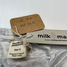 Load image into Gallery viewer, Unisex Milk &amp; Masuki, organic cotton blend leggings / bottoms, elasticated, NEW, size 5,  