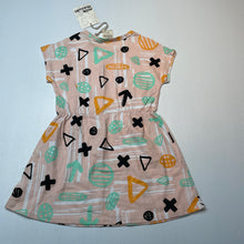 Load image into Gallery viewer, Girls Milk &amp; Masuki, organic cotton short sleeve dress, NEW, size 2, L: 51cm