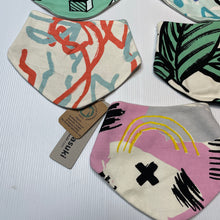 Load image into Gallery viewer, Unisex Milk &amp; Masuki, set of 5 organic cotton bibs, NEW, size 00-0,  