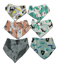 Load image into Gallery viewer, Unisex Milk &amp; Masuki, set of 6 organic cotton bibs, NEW, size 00-0,  