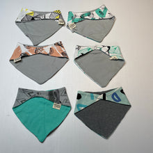 Load image into Gallery viewer, Unisex Milk &amp; Masuki, set of 6 organic cotton bibs, NEW, size 00-0,  
