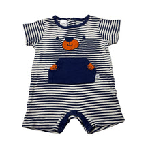 Load image into Gallery viewer, Boys Ollies Place, striped soft cotton romper, GUC, size 0,  