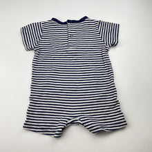 Load image into Gallery viewer, Boys Ollies Place, striped soft cotton romper, GUC, size 0,  