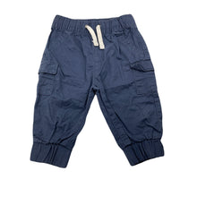 Load image into Gallery viewer, Boys Baby Berry, navy cotton cargo pants, elasticated, EUC, size 0,  