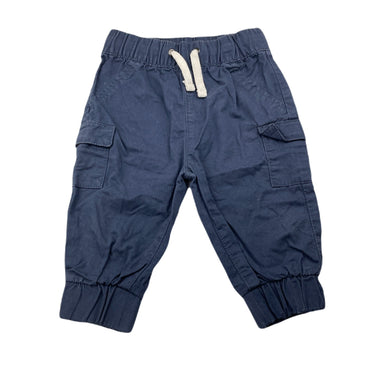 Boys Baby Berry, navy cotton cargo pants, elasticated, EUC, size 0,  
